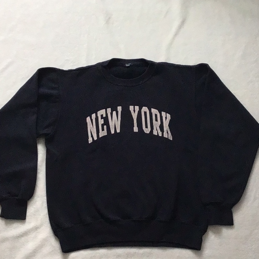 Brandy Melville Oversized Navy New York Crewneck